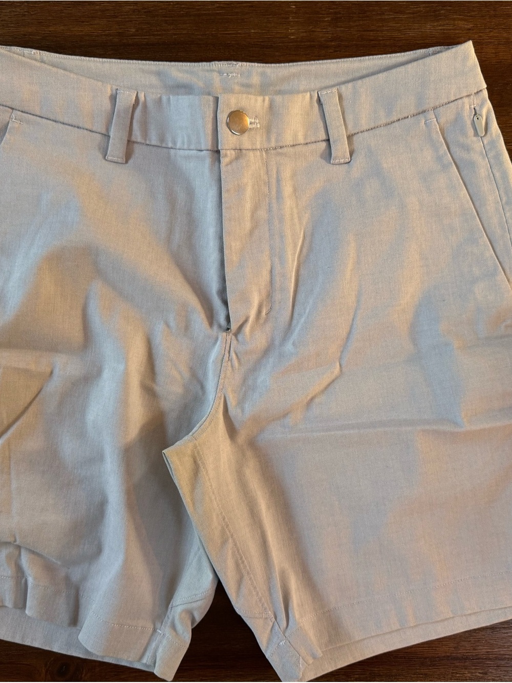 lululemon athletica Men's Light Beige Flat-Front Shorts